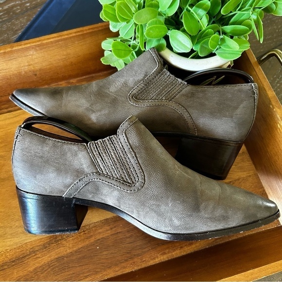 FRYE Eleanor Western Shootie Gray Oiled Leather Boots / Ankle Booties | … - Picture 8 of 12